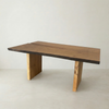 Mesa orgânica ArboREAL linha rústica em madeira maciça 160x107 cm, pronta entrega, perfeita para ambientes amplos e sofisticados.