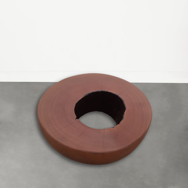 mesa de centro de madeira redonda