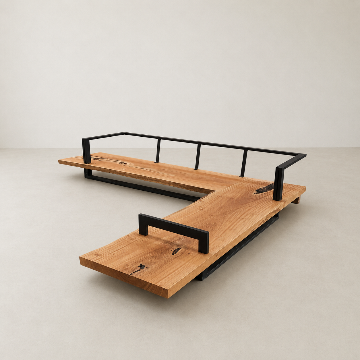 sofa em L com chaise madeira maciça arboreal