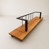sofa prancha madeira maciça com chaise arboreal