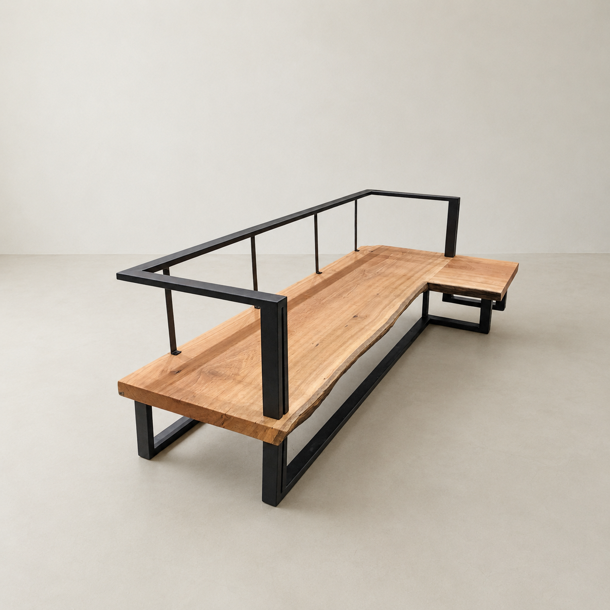 sofa arboreal madeira maciça com chaise