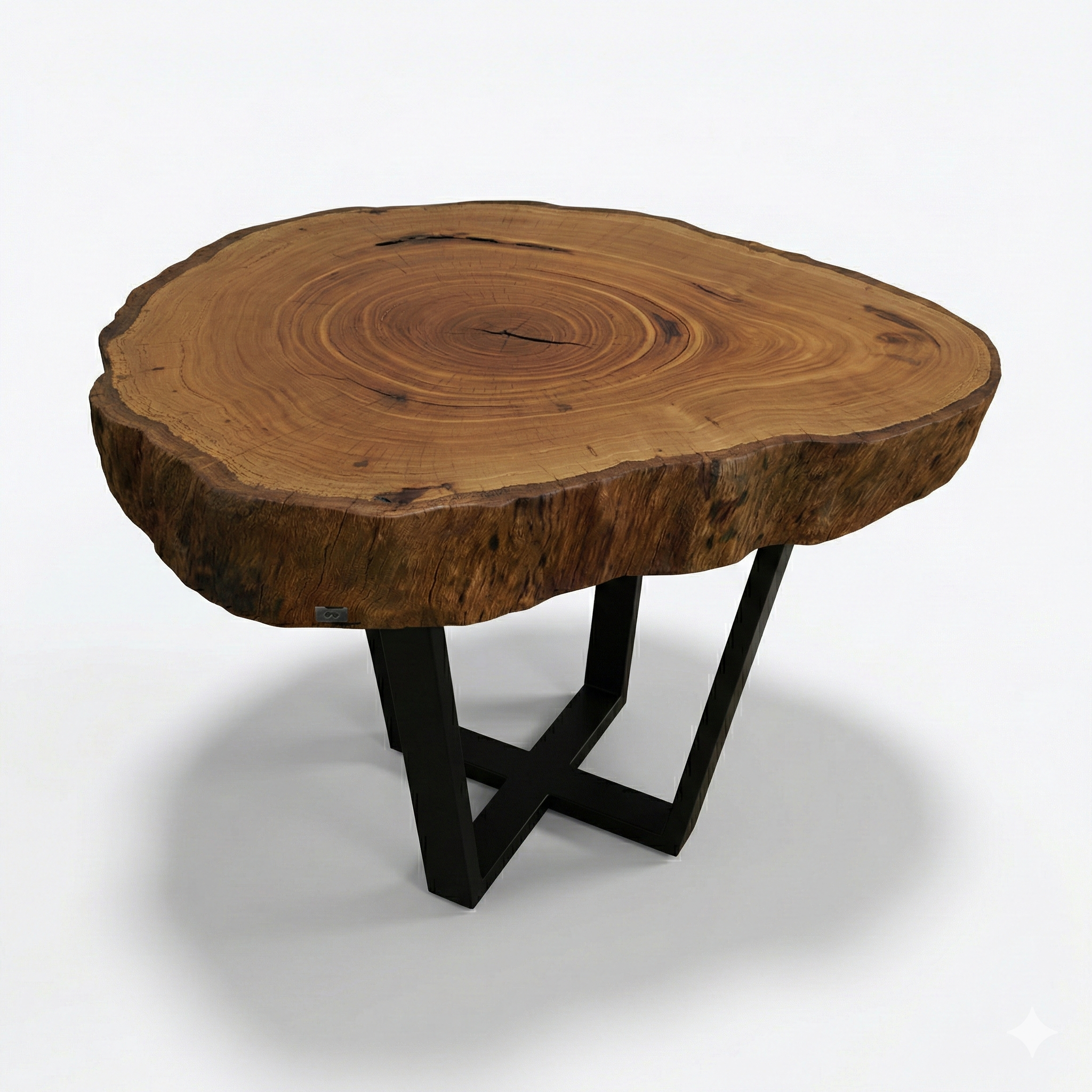 mesa redonda tora madeira maciça arboreal 