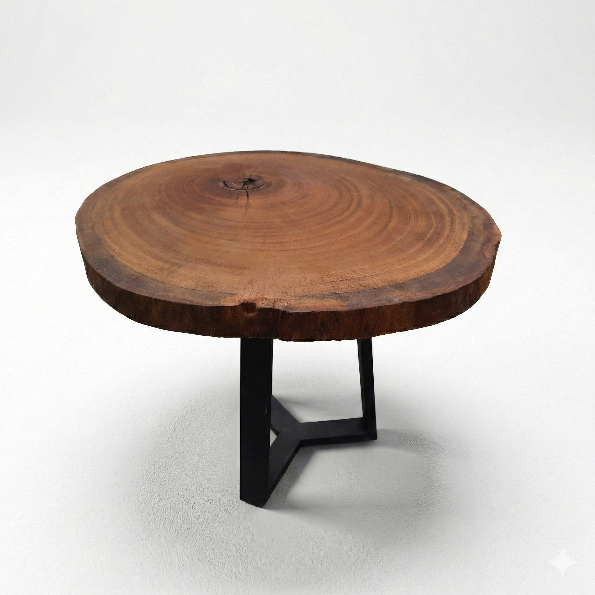 mesa redonda tora madeira maciça arboreal 