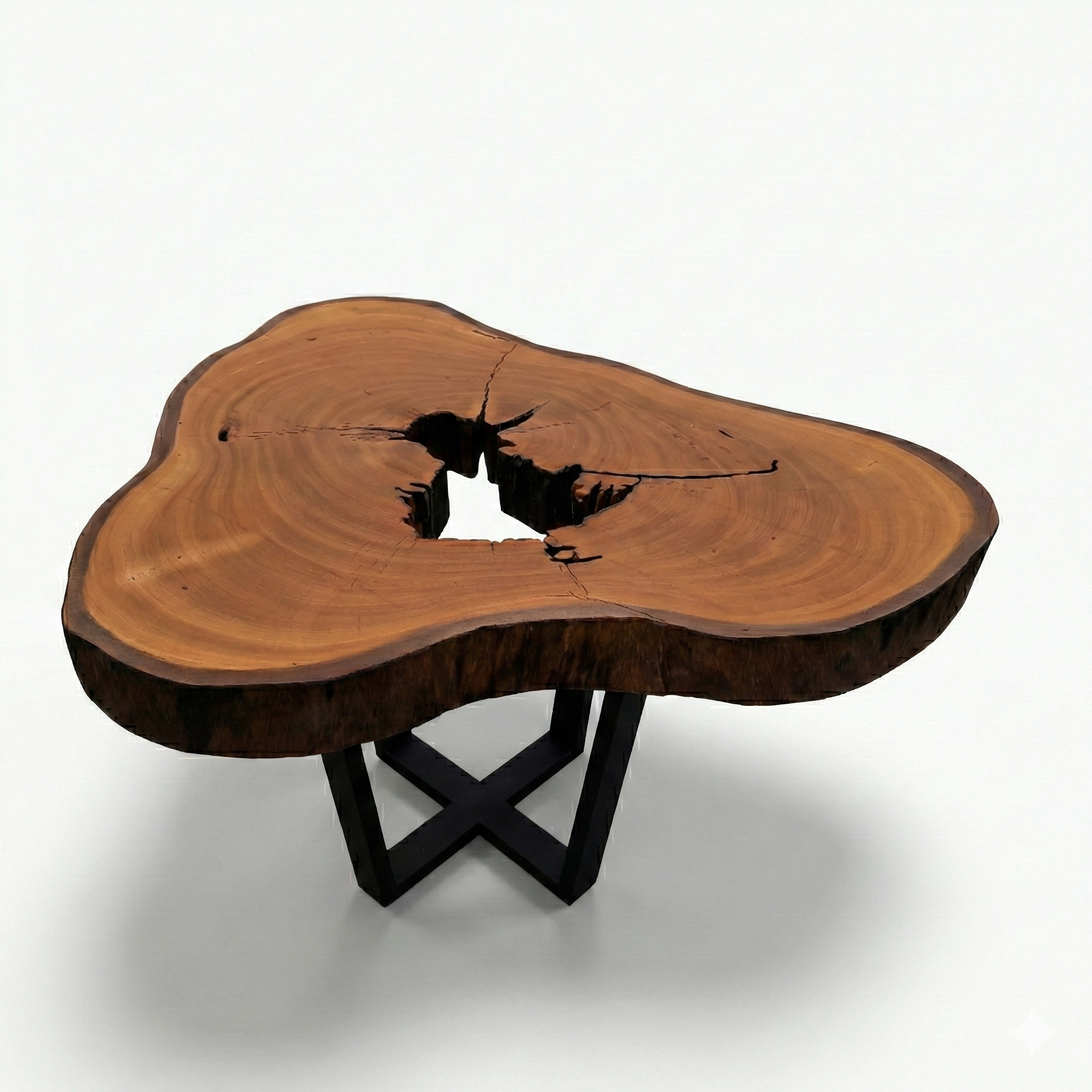 mesa redonda tora madeira maciça arboreal 