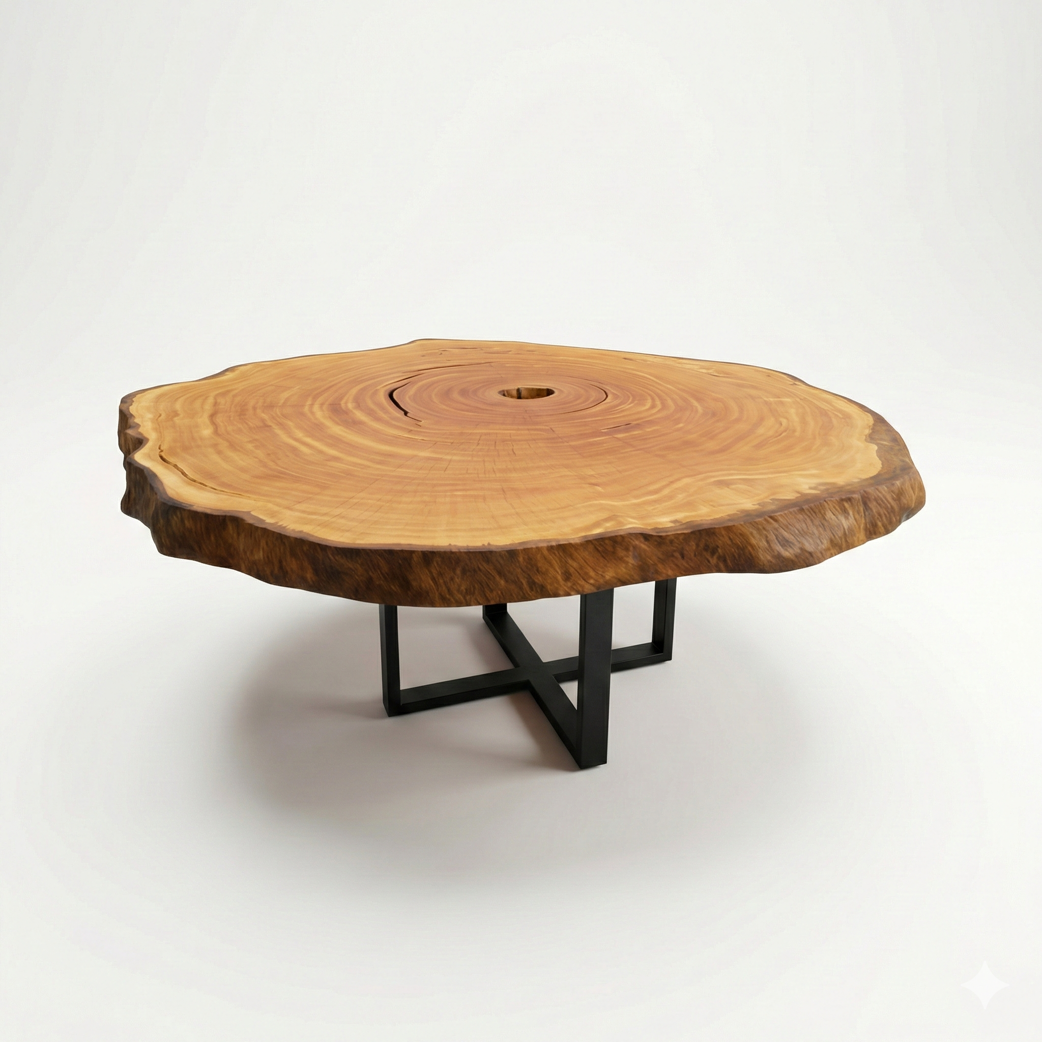 mesa redonda tora madeira maciça arboreal