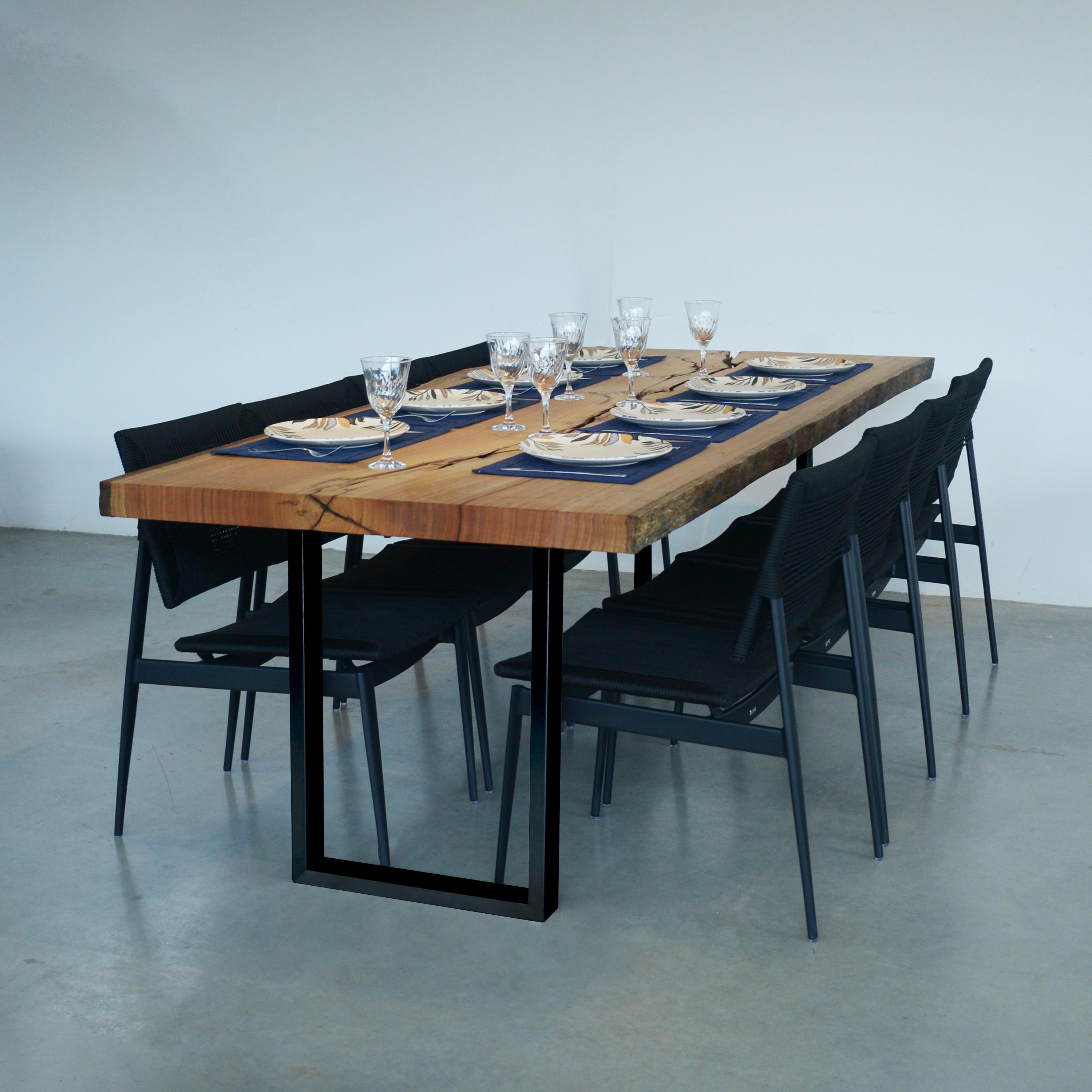 conjunto mesa de jantar rustica arboreal 8 lugares