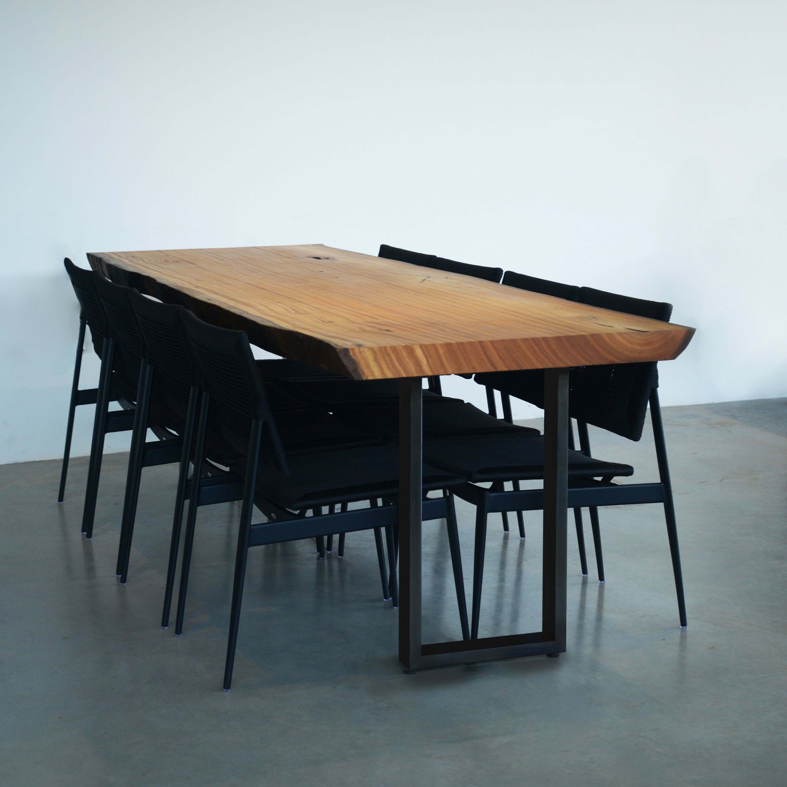 conjunto mesa rustica 8 cadeiras aluminio maciço