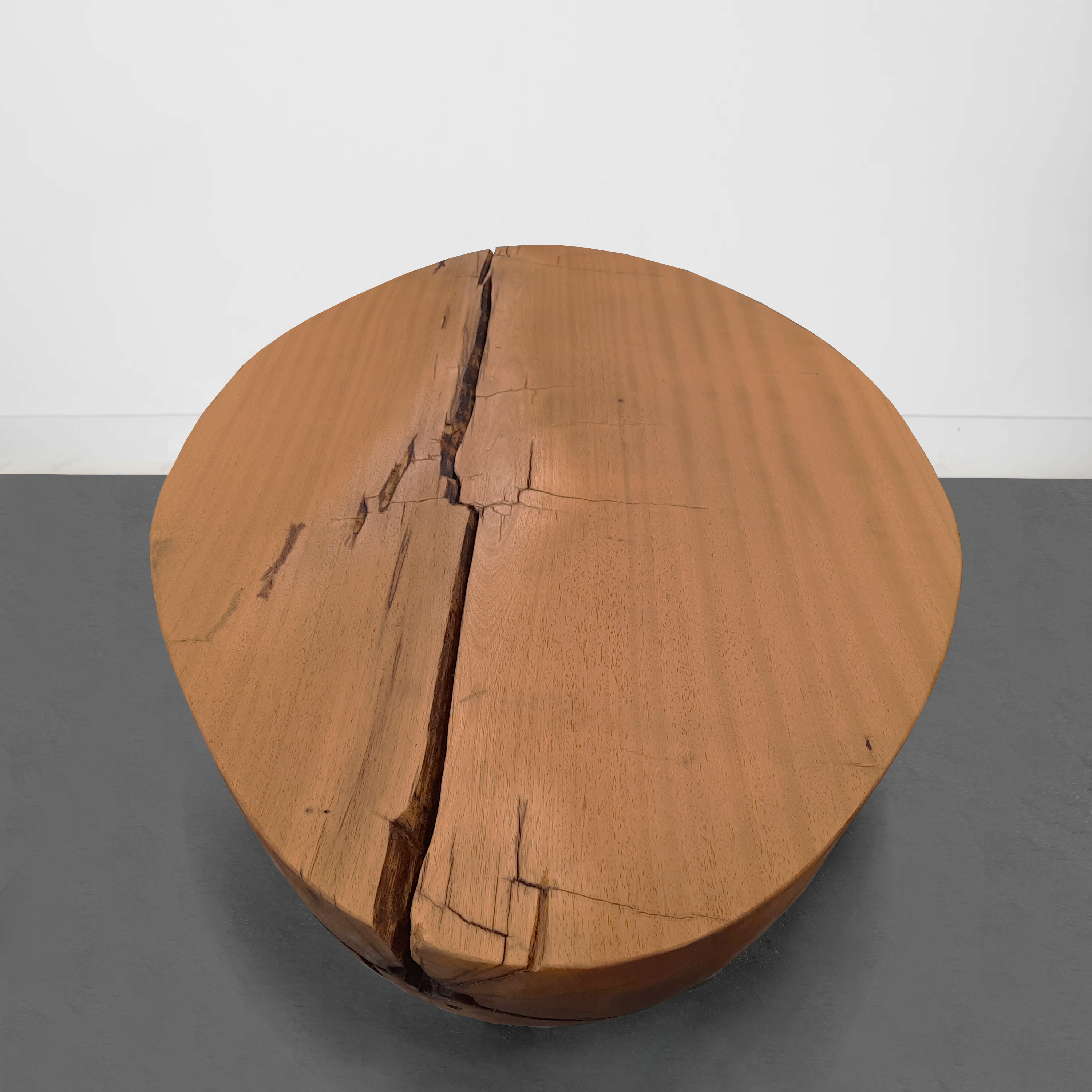 mesa de centro organica madeira